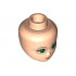 Mini Doll, Head Friends with Green Eyes and Glasses, Orange Lips and Closed Mouth Pattern: {светло нуга}