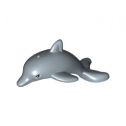 Dolphin, Friends / Elves, Jumping with Bottom Axle Holder with Medium Azure Eyes Pattern: {пясъчно син}
