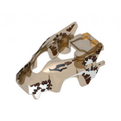 Flywheel Fairing Wolf Shape with White Patches and Brown Stitches Pattern (70111): {прозрачно ярко оранжев}