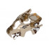 Flywheel Fairing Wolf Shape with White Patches and Brown Stitches Pattern (70111): {прозрачно ярко оранжев}