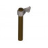 Minifigure, Weapon Tomahawk with Flat Silver Blade: {тъмно кафяв}