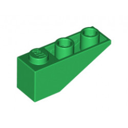 Покривна плочка 1X3/25° инверсна : {тъмно зелен}