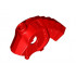 Horse Battle Helmet, Stud on Top and 4 Neck Plates (Unicorn): {ярко червен}
