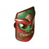 Minifigure, Tiki Mask with Red, Green and Tan Tribal Pattern: {червеникаво-кафяв}