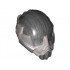 Minifigure, Headgear Helmet Space with Breathing Mask and Black and Silver Markings Pattern: {титаниево метален}
