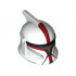 Minifigure, Headgear Helmet SW Clone Trooper with Holes, Dark Red Markings and Silver Visor Pattern (Clone Trooper Captain): {бял}