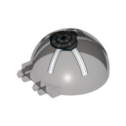 Windscreen 6 x 6 x 3 Canopy Half Sphere with Dual 2 Fingers and SW Republic Gunship Pattern: {прозрачно кафяв}