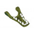Large Figure Head Modified Chima Crocodile Lower Jaw with Teeth Pattern: {маслинено зелен}
