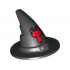 Minifigure, Headgear Hat, Wizard / Witch, Slightly Textured with Red Dragon Head Pattern: {черен}
