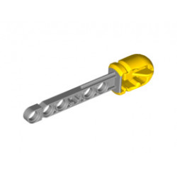 Projectile Arrow, Liftarm Shaft with Hollow Yellow Rubber End: {умерено каменно сив}