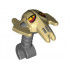 Minifigure, Head Modified SW General Grievous (Clone Wars) Tan Pattern : {тъмно каменно сив}