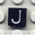 Плоска плочка 1X1 No. 72 : {черен}