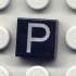 Плоска плочка 1X1 No. 78 : {черен}