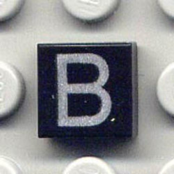 Плоска плочка 1X1 No. 64 : {черен}