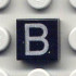 Плоска плочка 1X1 No. 64 : {черен}