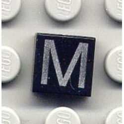 Плоска плочка 1X1 No. : {черен}