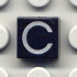 Плоска плочка 1X1 No. 65 : {черен}