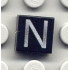 Плоска плочка 1X1 No. 76 : {черен}