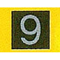 Плоска плочка 1X1 No. 97 : {черен}