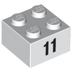 Тухличка 2X2 - 11 : {бял}