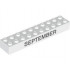 Brick 2 x 10 with Black 'SEPTEMBER' and 'OCTOBER' Pattern on opposite sides : {бял}