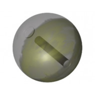 Ball, Bionicle Zamor Sphere with Marbled Medium Lime Pattern (Palantír, Palantir): {черен}