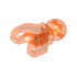 Hero Factory Arm / Leg with Ball Joint and Ball Socket, Short: {прозрачно флуорисциращо червеникаво оранжев}