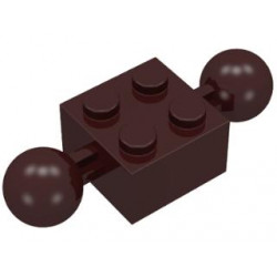 Тухличка 2X2 с 2 топчета O 10,2: {тъмно кафяв}