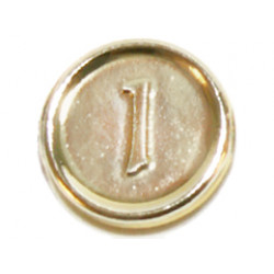 Minifigure, Utensil Coin Type 3 with 1 Mark: {хромирано златист}