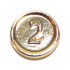 Minifigure, Utensil Coin Type 3 with 2 Mark : {хромирано златист}