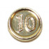 Minifigure, Utensil Coin Type 3 with 10 Mark : {хромирано златист}