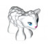 Lamb with Dark Azure Eyes, Dark Pink Nose and Black Eyelashes Pattern: {бял}