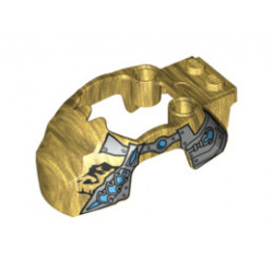 Flywheel Fairing Gorilla Shape with Silver Scaled Armor Pattern (70136): {топло златист}