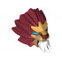 Large Figure Head Modified Chima Lion with Blue Eyes Pattern : {нов тъмно червен}