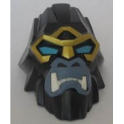 Large Figure Head Modified Chima Gorilla with Blue Eyes with Gold Outline Pattern : {черен}