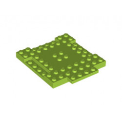 Плочка 8X8X6,4, 3 изрязана, 1 крило: {ярко жълто-зелен}