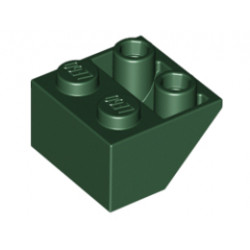 Покривна плочка 2X2/45° инверсна (*) с плосък долен пин: {земно зелен}