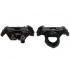 Minifigure, Armor Shoulder Pads with Scabbard for Two Katanas and Mechanical Components with Dark Red Dots Pattern: {черен}