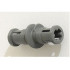Technic, Gear Worm Screw with 2 Bushes: {тъмно каменно сив}