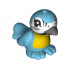 Bird, Friends / Elves with Bright Light Orange Chest, Black Eyes and Dark Bluish Gray Beak Pattern: {умерено небесносин}