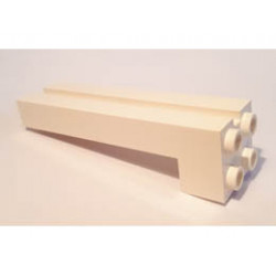 Brick, Modified 2 x 2 x 6 with Groove: {бял}
