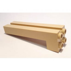 Brick, Modified 2 x 2 x 6 with Groove: {тухлено жълт}