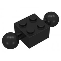 Тухличка 2X2 с 2 топчета O 10,2: {черен}