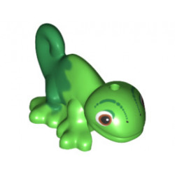 Chameleon, Friends / Elves with Black, Reddish Brown and White Eyes and Marbled Green Pattern (Pascal): {ярко зелен}