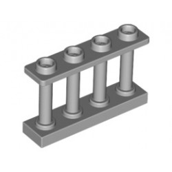 Ограда 1X4x2 с 4 пъпки: {умерено каменно сив}