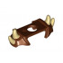 Minifigure, Armor Shoulder Pads with 4 Spikes Pointed and Tan Pattern: {червеникаво-кафяв}