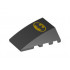 Wedge 4 x 4 No Studs with Large Batman Logo Pattern (Printed): {черен}