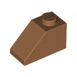 Покривна плочка 1X2/45°: {умерен нуга}