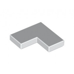 Плоска ъглова плочка 1X2x2: {бял}