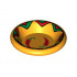 Minifigure, Utensil Dish 3 x 3 with Red Hot Chili Peppers and Black, Bright Green and Red Border Pattern: {огнено жълто-оранжев}